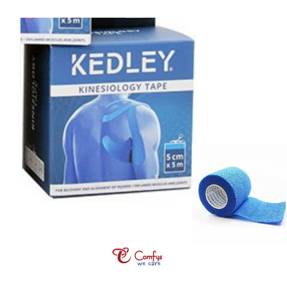 KEDLEY Kinesiology Tape (5cm X 5m) - BLACK/PINK/BLUE