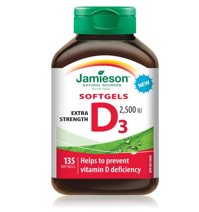 Jamieson Vitamin D3 2500iu Softgels 135`s