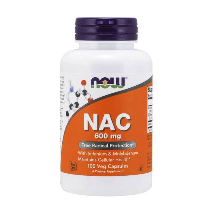 NOW NAC 600mg Capsules 100's