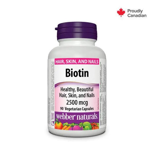 Webber Naturals Biotin 2500Mcg Vegeterian Capsules 90's