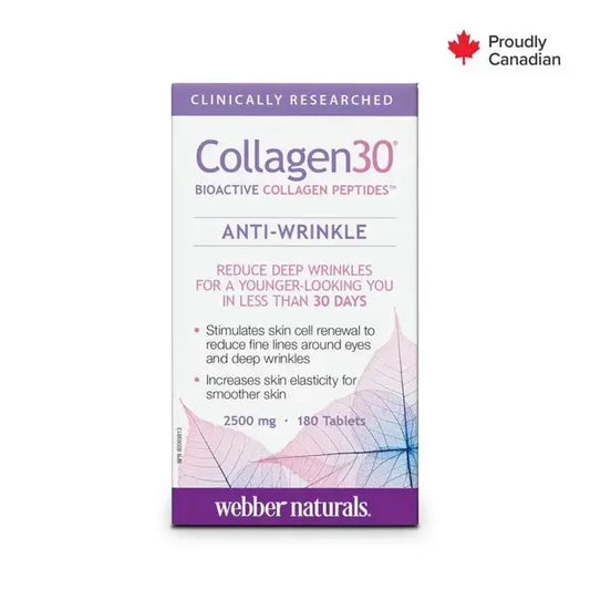 Webber Naturals Collagen30 Anti-Wrinkle Bioactive Peptides Tablets 180's