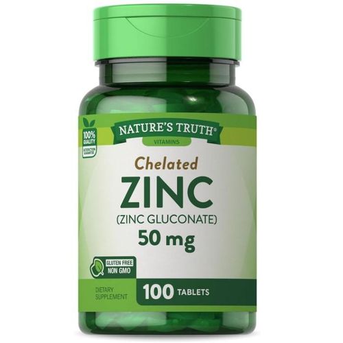 Natures Truth Chelated Zinc Gluconate 50mg Tablets 100's