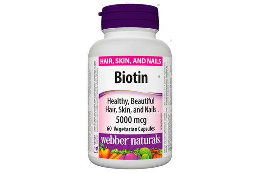 Webber Naturals Biotin 5000mcg Veg Capsules 60's