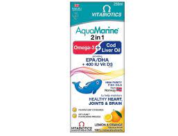 Aquamarine 2 in 1 Liquid 250ml (Omega 3 + Cod liver oil)