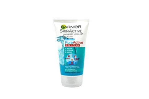 Garnier Pure Active Cleanser 3-in-1 Wash, Scrub, Mask 50ml