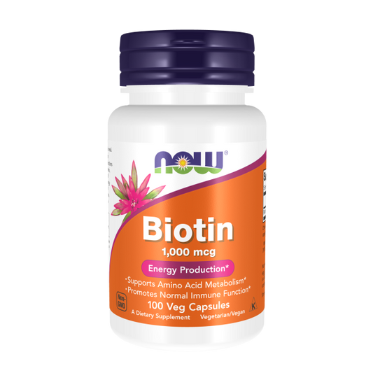 NOW Biotin 1000mcg Vegetable Capsules - 100s