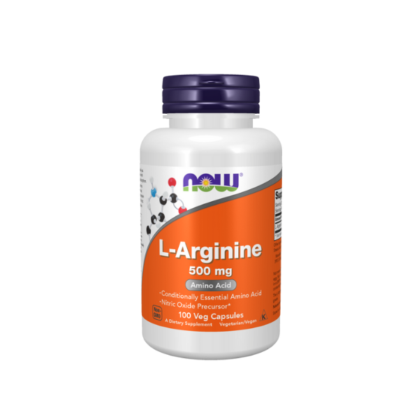 NOW L-Arginine 500mg Vegetable Capusles 100's